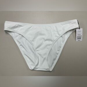 Shade & Shore White Ribbed Bikini Bottom